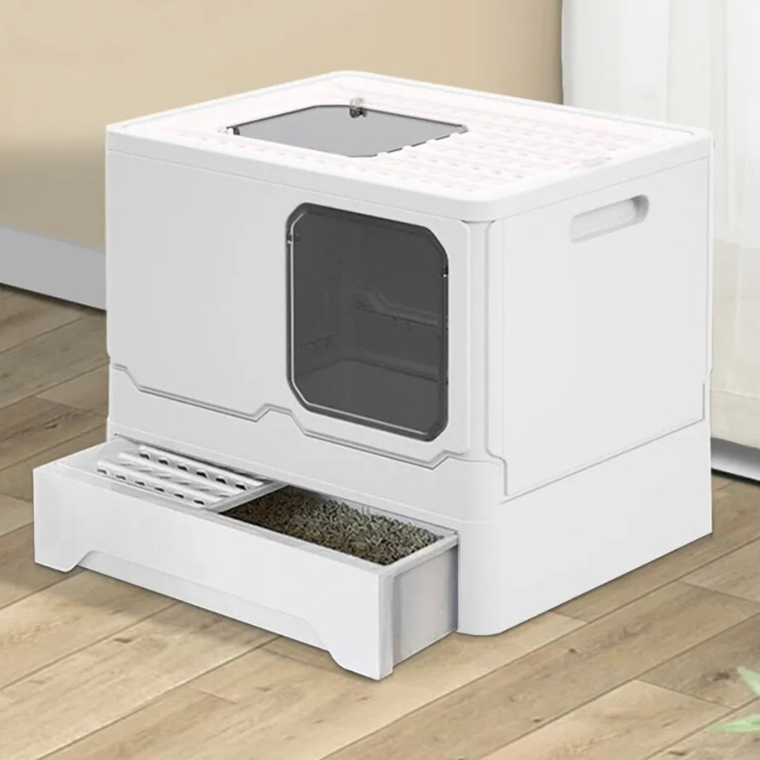 Cat Litter Box |Cat Toliet | Petcare Large Folding Cat Litter Box