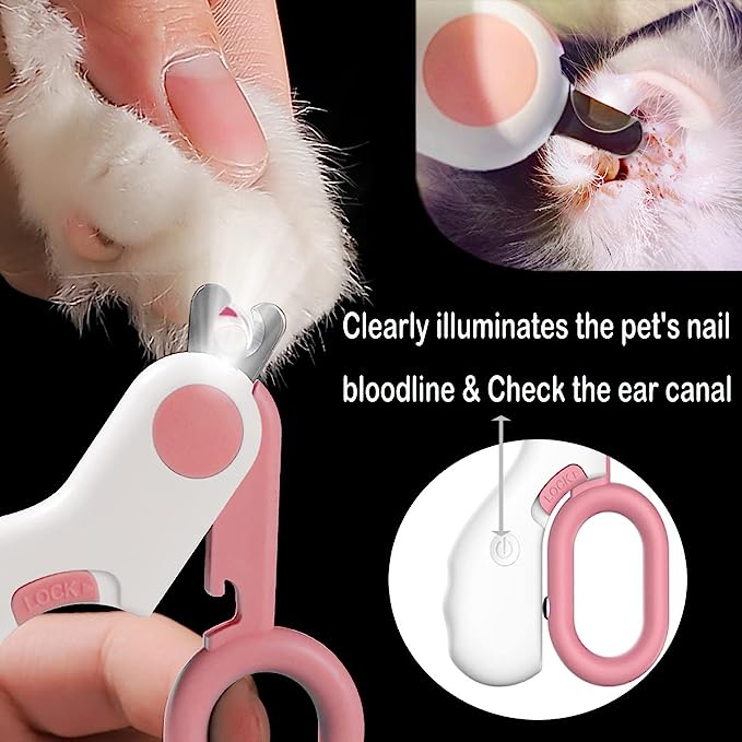 Pet Nail Clippers | PAKEWAY-Pet Led Mini Nail Clippers