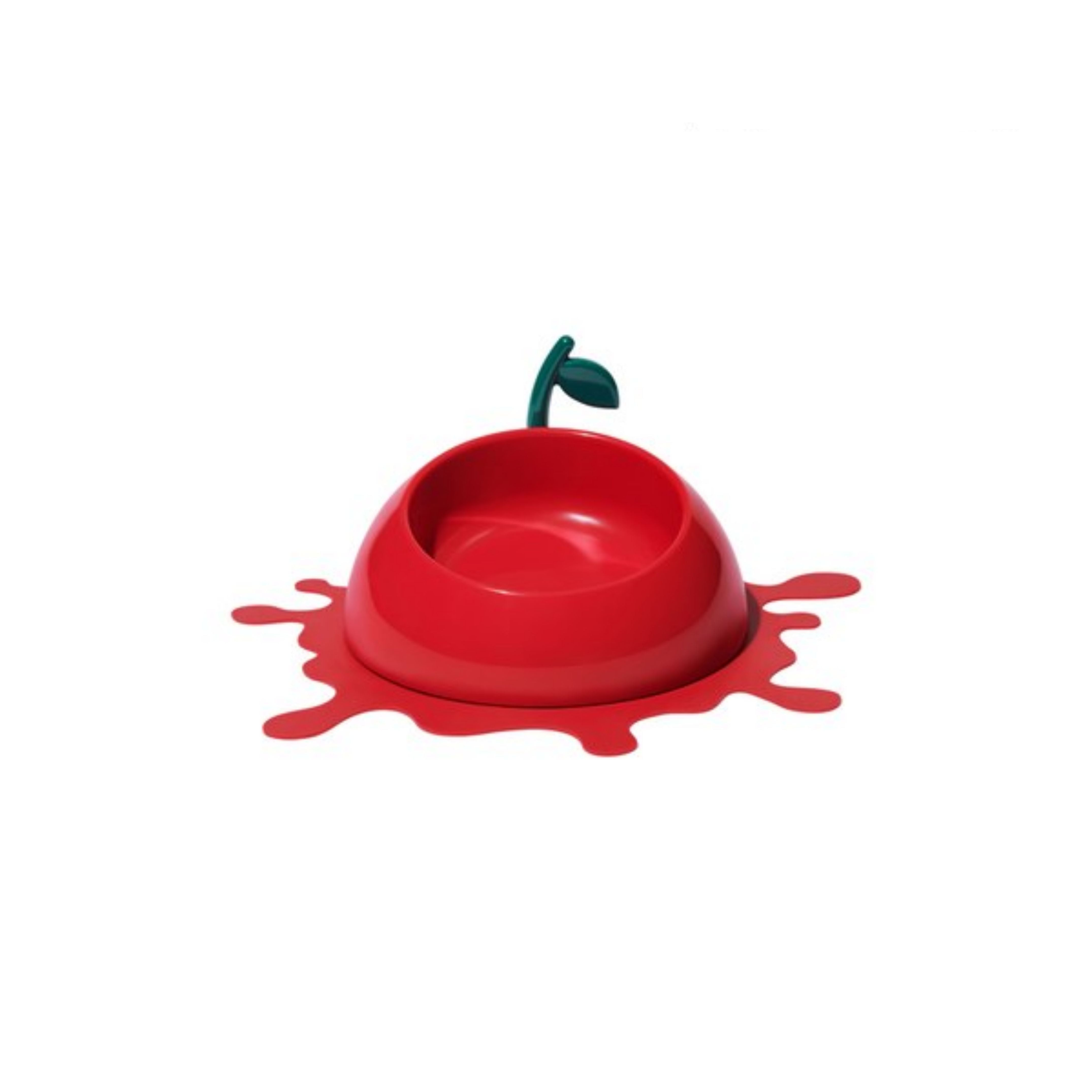 VETRESKA-Juicy Cherry/Tangerine Pet Bowl&Spoon &Mat Set Two Types
