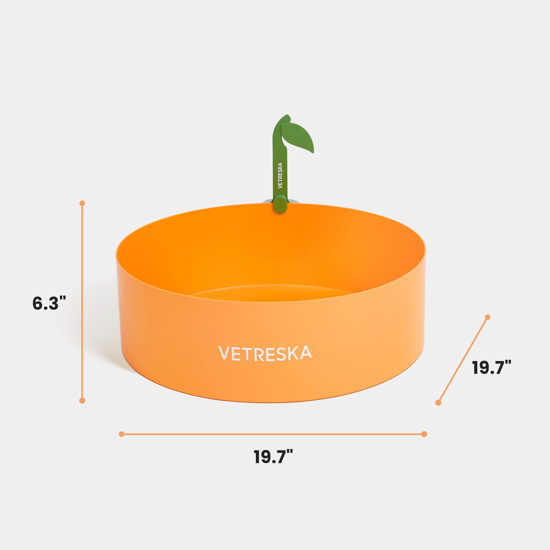 VETRESKA-Tangerine Cat Litter Tray