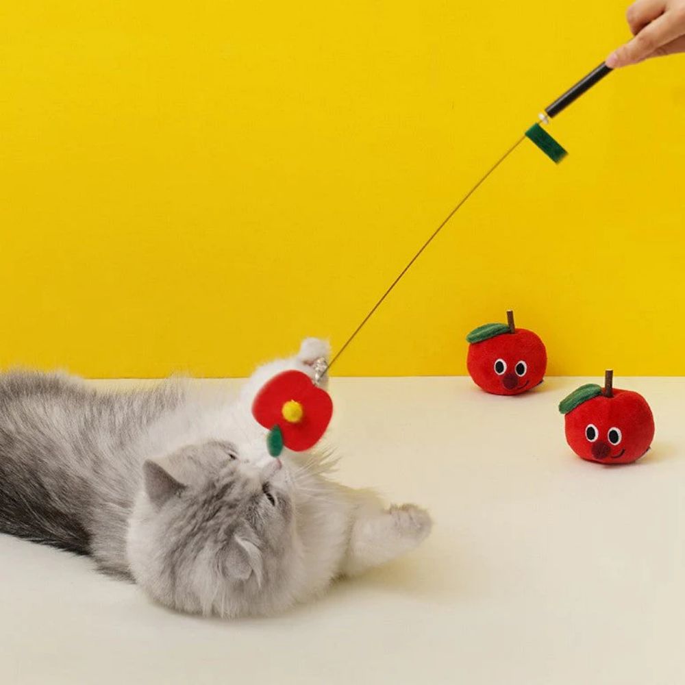 ZEZE-Holiday Greeting Bell Cat Wand Stick