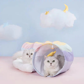 ZEZE-Rainbow Cat Tunnel Bed